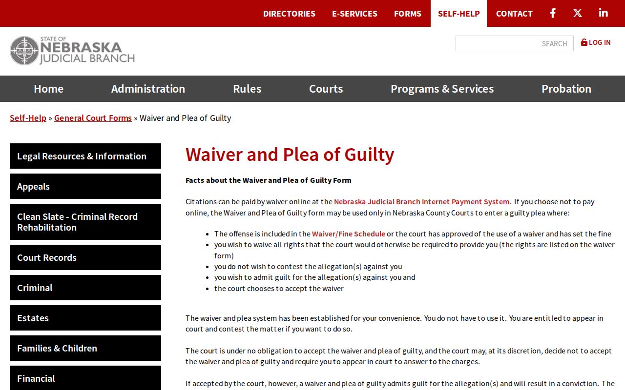 Polk County traffic warrant search reference showing the waiver and plea process